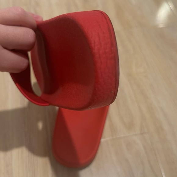 Salvatore Ferragamo Red Rubber Slides - Picture 6 of 7